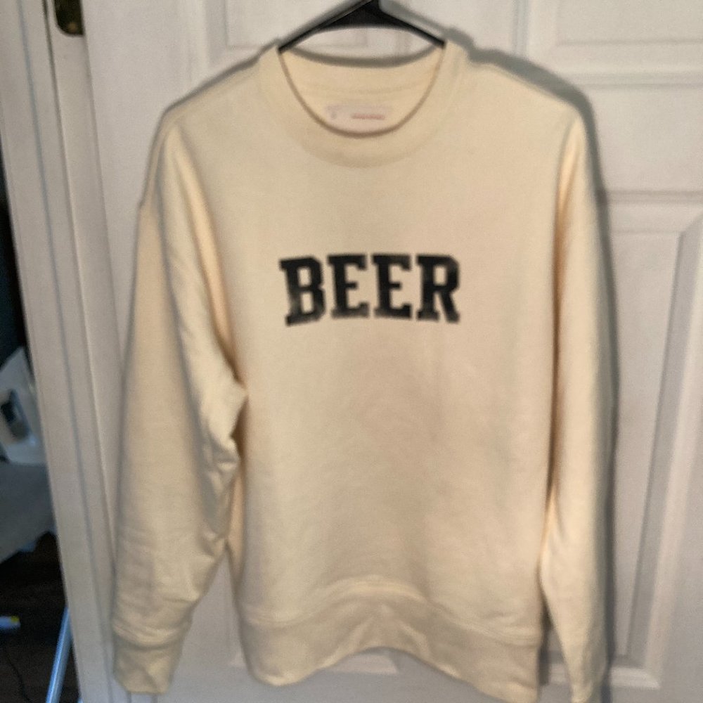 Banana Republic BEER white sweatshirt
